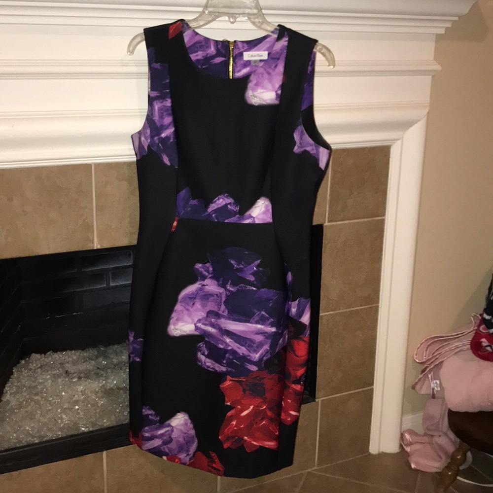 Calvin Klein Floral Printed Sheath Dress.